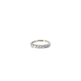 14k White Gold .50ct F VS2 (7) Round Diamond Wedding Ring Size 5 1/2